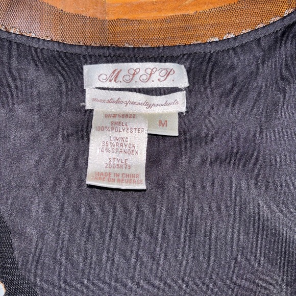 Maxx Studio Specialty Products Black Embroidered Sequined Sleeveless Top Medium - Picture 2 of 5